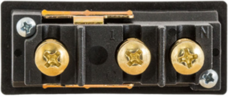 20A Stage Pin Device, 125V Female Panel Mount, Black