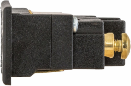 20A Stage Pin Device, 125V Female Panel Mount, Black