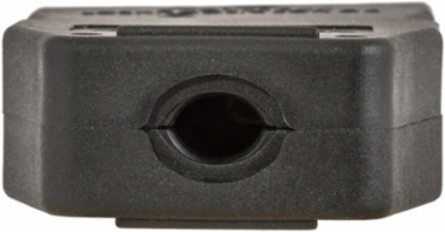 20A Male Inline Stage Pin Device, Black, 125V, Double Set Screw