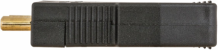 20A Male Inline Stage Pin Device, Black, 125V, Double Set Screw