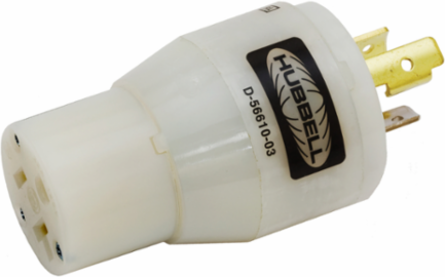 Nylon Convenience Adapter NEMA L5-20P to 5-15R, 15 A