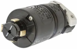 Hubbellock Male Plug 30A 600V AC, 4-Wire, 3-Pole, Black Nylon
