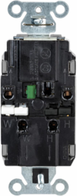 EdgeConnectTM Decorator Receptacle 15A 125V 2-Pole 3-Wire Gray