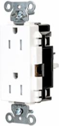 EdgeConnectTM Decorator Receptacle, 15A 125V, Tamper Resistant