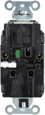 EdgeConnectTM Decorator Receptacle, 20A 125V, 2-Pole 3-Wire, Black