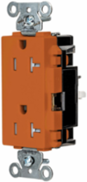 EdgeConnectTM Decorator Receptacle, 20A 125V, Tamper-Resistant, 2-Pole 3-Wire, Orange