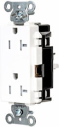 EdgeConnect Decorator Receptacle, Tamper Resistant, 20A 125V, 2-Pole 3-Wire