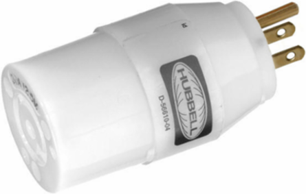 Nylon Convenience Adapter 15A, NEMA 5-15P to L5-15R