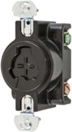 Hubbellock Industrial Flush Receptacle 20A 125V, 3-Wire, 2-Pole