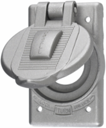 Weatherproof Cover 1-Gang for 20A HubbelLock, Cast Aluminum