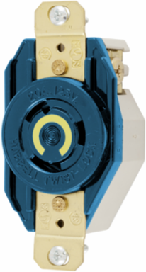 Industrial Twist-Lock Flush Receptacle 20A 125V 2-Pole 3-Wire