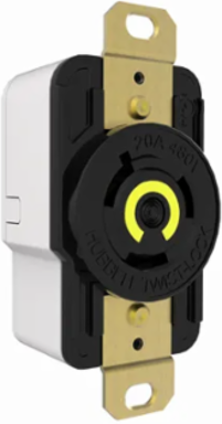 EdgeConnect™ Twist-Lock® Receptacle 20A 125V L5-20R, Black, Spring Termination