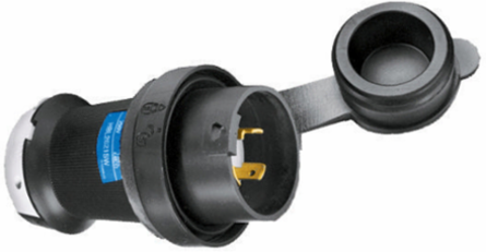 Watertight Twist-Lock Male Plug, 20A 250V, L6-20P, 4.40 Inch Height