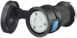 Locking Female Connector Body, 20A 250V, NEMA L6-20R, Watertight