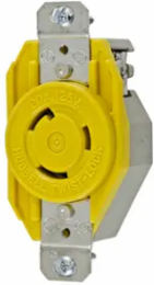 Corrosion Resistant Twist-Lock Receptacle 20A 125V AC 2-Pole Yellow