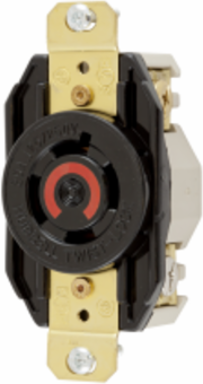 Twist-Lock Industrial Flush Receptacle 20A 125/250V 3-Pole 4-Wire