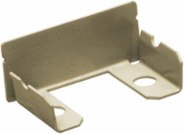 Metal Raceway Entrance End Fitting, Divided, Ivory, 2.500 Inch Width