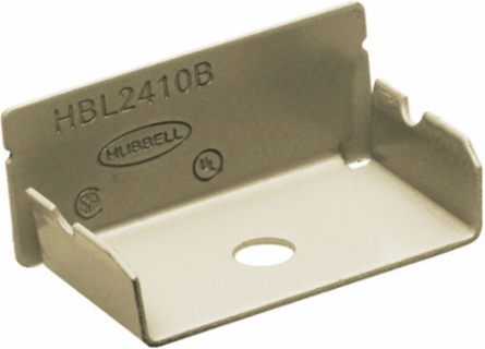 Metal Raceway End Fitting Blank Ivory, 1 Inch Width, Steel