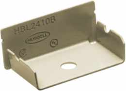 Metal Raceway End Fitting Blank Ivory, 1 Inch Width, Steel