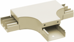 Metallic Divided Tee Fitting, 8 Inch Width, Ivory