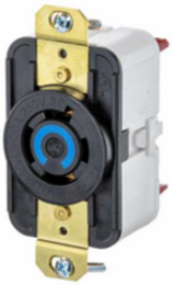 EdgeConnect Twist-Lock Receptacle 20A 3P 250V Size 3.28 x 1.7 x 1.468 Inch
