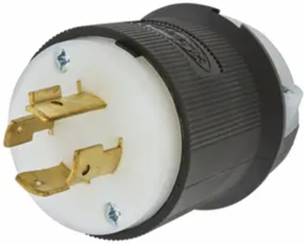 Twist-Lock® Male Plug, 20A 3-Phase 250V AC, 4-Wire, L15-20P