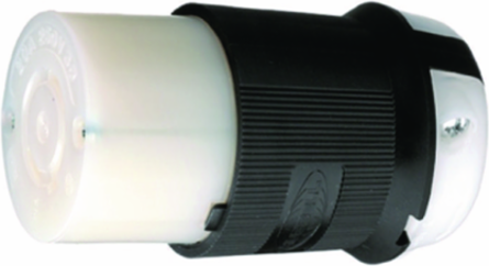 Insulgrip® Female Connector, 20A 3-Phase 250V, 3-Pole 4-Wire, Black and White