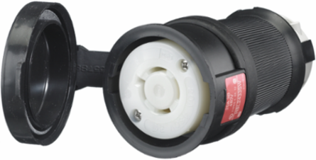 Twist-Lock Female Connector Body, 20A 3-Phase, 480V AC, NEMA L16-20R