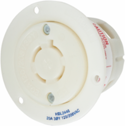 Twist-Lock Flanged Receptacle 20A 4-Pole 120/208V AC