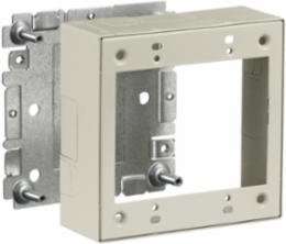 Metal Raceway Box Double 2-Gang Ivory 4.700 Inch Width