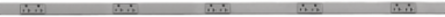 Metal PlugTrak 20A 125V 2 Circuit 5 Receptacle 5 ft Gray