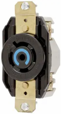 Twist-Lock Industrial Flush Receptacle 20A 3-Phase Wye 120/208V AC 4-Pole 5-Wire