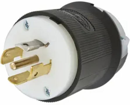 Twist-Lock Male Plug 20A 3-Phase 120/208VAC, 4-Pole, Nylon