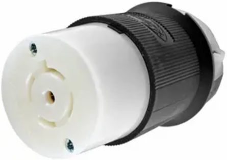 Locking Connector Body, 20A 4-Pole 5-Wire, 120/208V AC, Nylon
