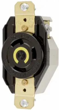 Twist-Lock® Industrial Flush Receptacle 30A 125V 2-Pole 3-Wire Grounding