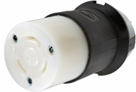 Twist-Lock Female Connector, 30A 125V, L5-30R, 2-Pole, Nylon