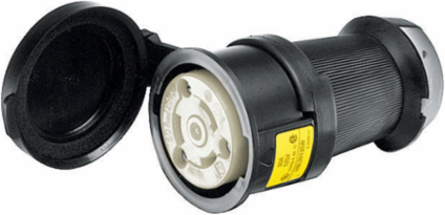 Locking Female Connector Body 30A 125V L5-30R Watertight 2-Pole 3-Wire