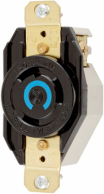 Twist-Lock Receptacle, 30A 250V, 2-Pole 3-Wire, L6-30R