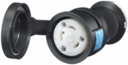 Twist-Lock Watertight Safety Connector, 30A, 250V AC, 2 Pole, 3 Wire Grounding