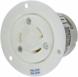Twist-Lock Flanged Receptacle 30A 250V L6-30R 2-Pole