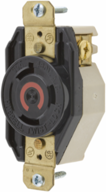 Twist-Lock® Industrial Flush Receptacle 30A 480V AC 2-Pole 3-Wire
