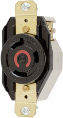 Twist-Lock® Industrial Flush Receptacle 30A 480V AC 2-Pole 3-Wire