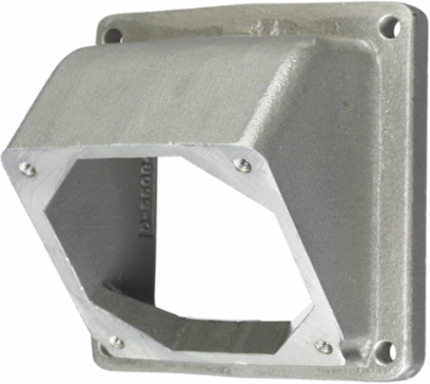 Hubbellock Cast Aluminum 4.5 Inch Angled Adapter for 60A Devices