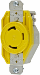 Twist-Lock Marine Grade Receptacle 30A 125V 2-Pole Yellow