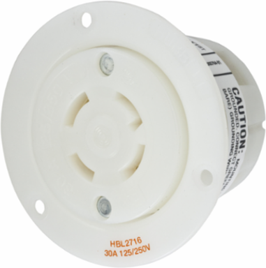 Twist-Lock Flanged Receptacle 30A 125/250V 3-Pole 4-Wire