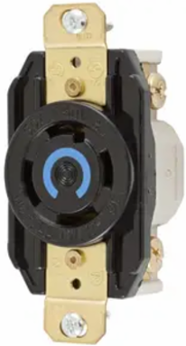 Industrial Twist-Lock Flush Receptacle, 30A 3-Pole 250V AC, L15-30R