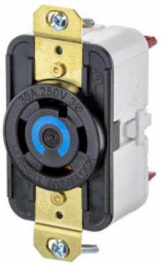 EdgeConnect Twist-Lock Receptacle, 30A 3P 250V, L15-30R, 3.28 Inch x 1.7 Inch x 1.468 Inch
