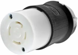 Twist-Lock Connector Body, 30A, 3-Phase, 250V AC, Screw Terminal, Nylon