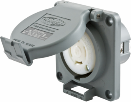 Watertight Twist-Lock Receptacle, 30A 600V, 3-Pole 4-Wire
