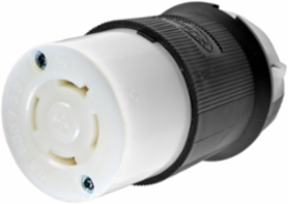 Twist-Lock Female Connector, 30A 3-Pole, 600V AC, Nylon
